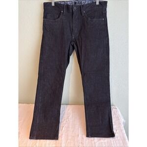 Robert Graham Stretch Jeans Mens 34 Black Denim Slim Fit (35x25)